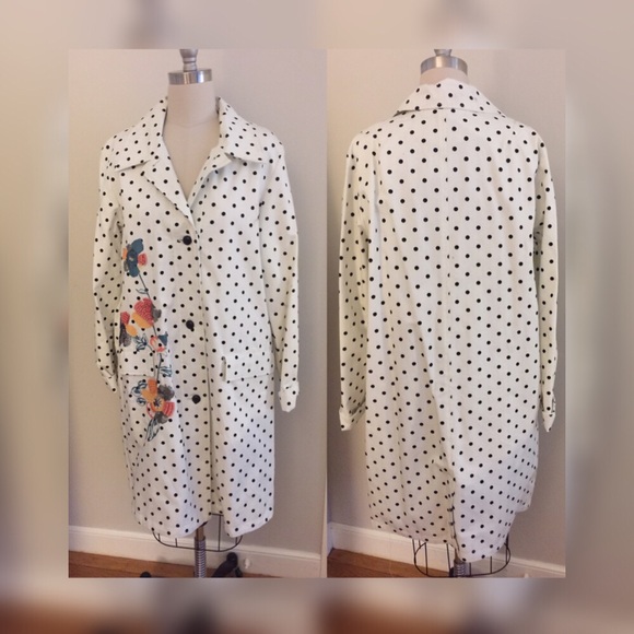 Anthropologie Polka Dot Peacoat nwt - Picture 5 of 9